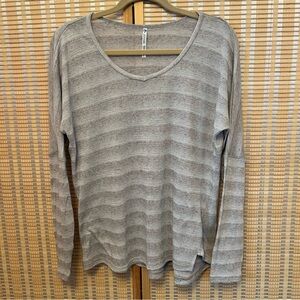 Kuhl Sweater Women's Large Pullover V-Neck Linen Blend Hiking Outdoor